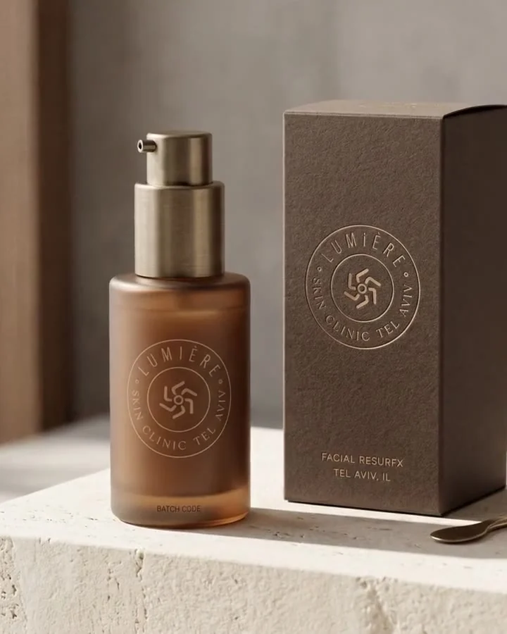 Lumière Skin · בקבוק ואריזה