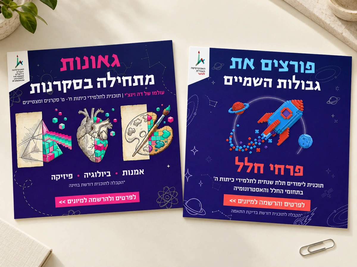 העברית לנוער · עולמו של דה וינצ׳י ופרחי חלל